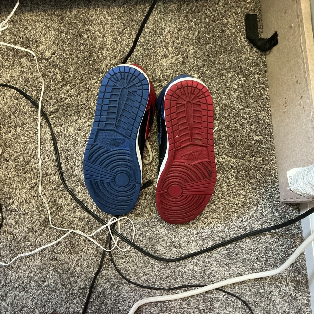 COPY - Nike Men's High-Top Sneakers - Red, Blue, and Black - Picture 2 of 4